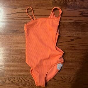 One shoulder one-piece cutout swimsuit by Abercrombie kid